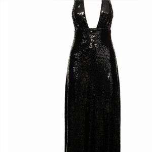 WeWoreWhat Shimmering Black Maxi Dress